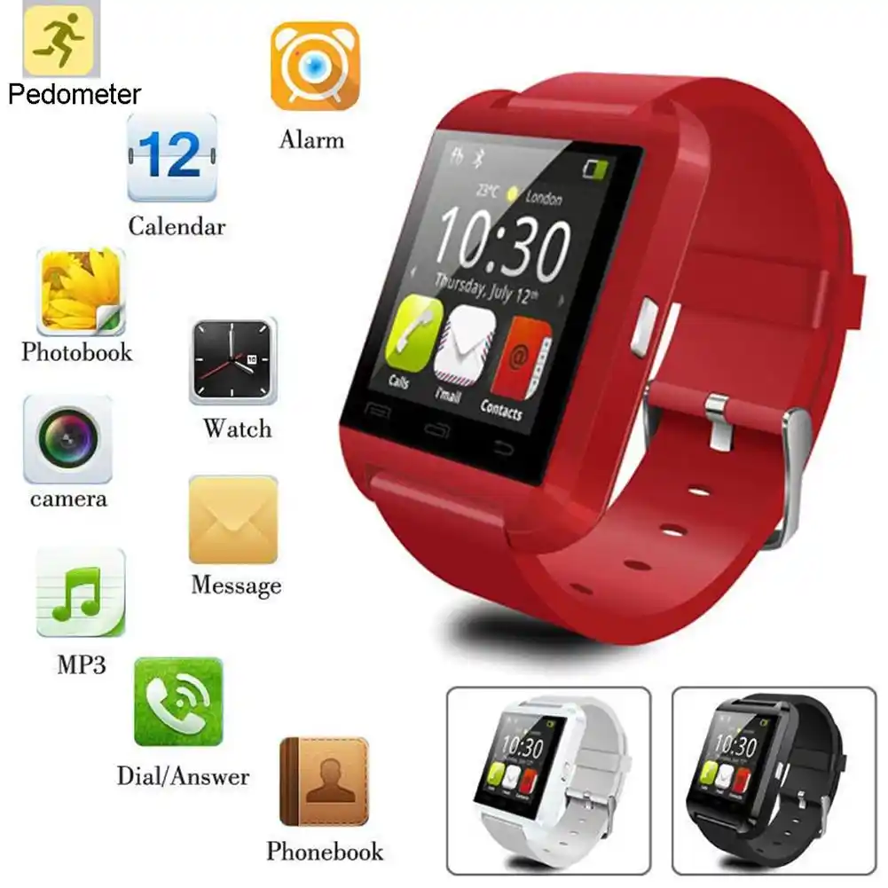 smart watch u8s bluetooth touch screen tft lcd wrist watch for iphone android ios samsung htc lg