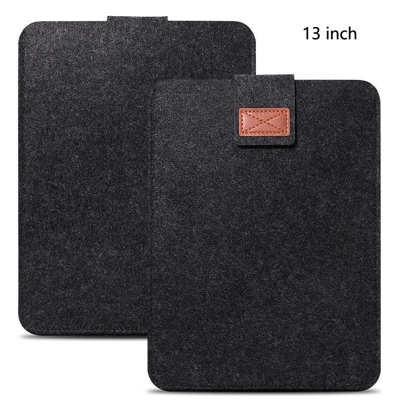 Black 13 inch Замшевый защитный чехол для планшета, сумка для ноутбука, чехол для электронных книг, чехол-светильник для 9,7, 10,5, 11, 13, 15 дюймов, iPad Pro, Kindle Macbook - Цвет: Black 13 inch
