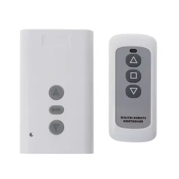 

433MHz 433MHz AC220V 2CH Relay Receiver+RF Transmitter Wireless Remote Control Switch for Garage Door Motor Forward Reverse