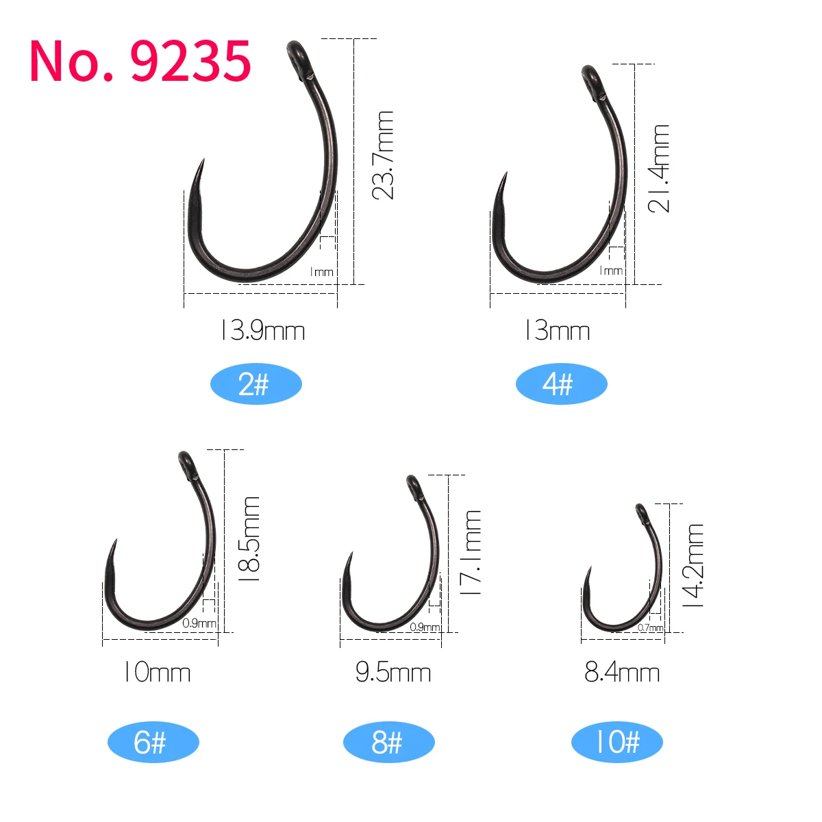 Wifreo 50pcs Carp Fishing Hook Barbless Non-barb Fishhooks High Carbon  Steel for Carp Rig