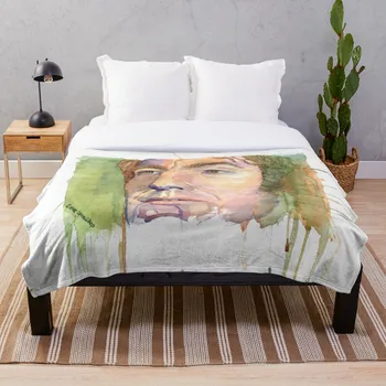 

Drop Shipping Printed Throw Blanket Sherpa Fleece Soft Blanket Flannel Rug Home Decoration For Bed Alan Rickman Fan Art