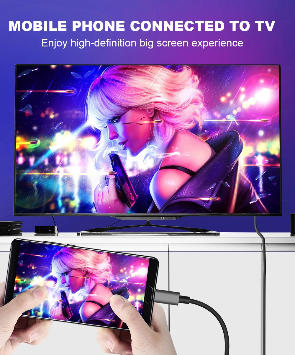 Кабель-адаптер типа C к HDMI 4K type C HDMI 3 для MacBook Pro huawei mate 20 P30 samsung S9 S10 Phone To tv HDMI кабель