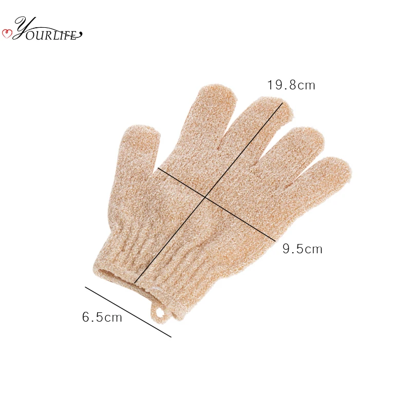 OYOURLIFE 1 Pair Bathroom Bath Gloves Double-sided Strong Exfoliating Gloves Massage Exfoliating Washcloth Bathroom Accessories