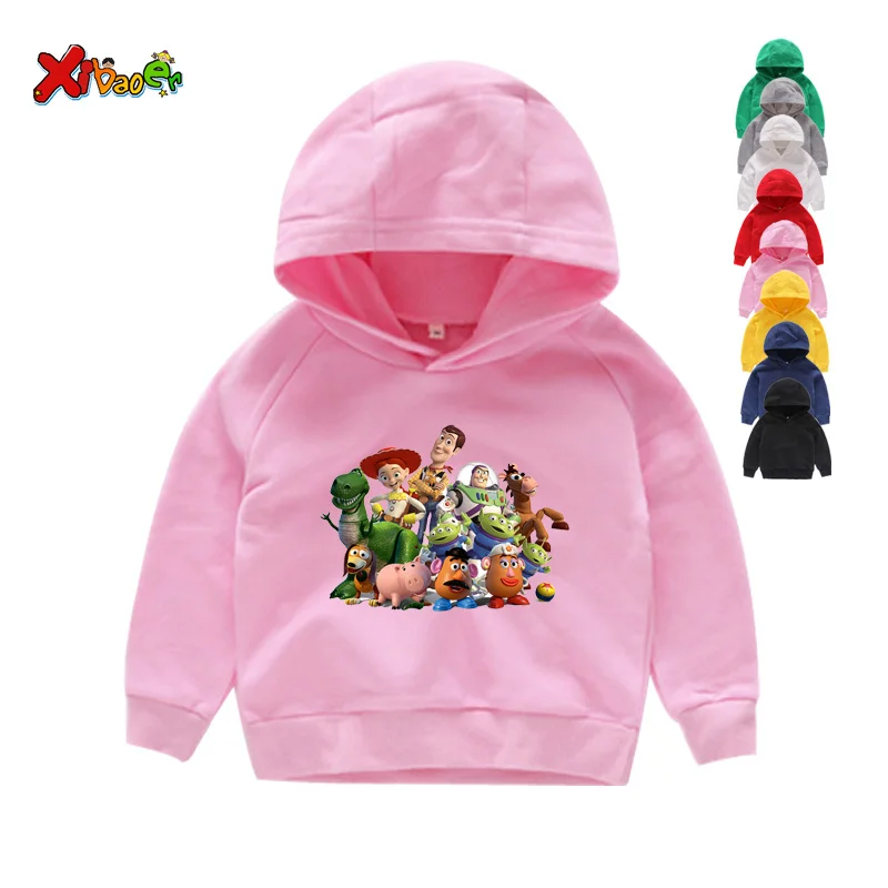 

New Children Hoodies Sweatshirts Classic Cartoon Toy Story Character Buzz Lightyear/Woody Sweatshirts Girl/boy Casual Hoodies