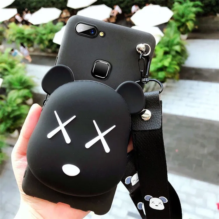 BlackBaoli Black Мягкий силиконовый чехол с 3D кошельком из мультфильма «сделай сам» корпус для Huawei P10 Plus P9 Lite mini P8 Lite - Цвет: BlackBaoli Black