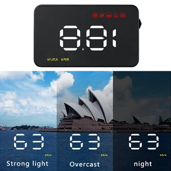 

A100 Warning ABS Electronic Multifunction Head Up Display Speedometer Projector Car HUD OBD2 Overspeed Alarm Clear Universal