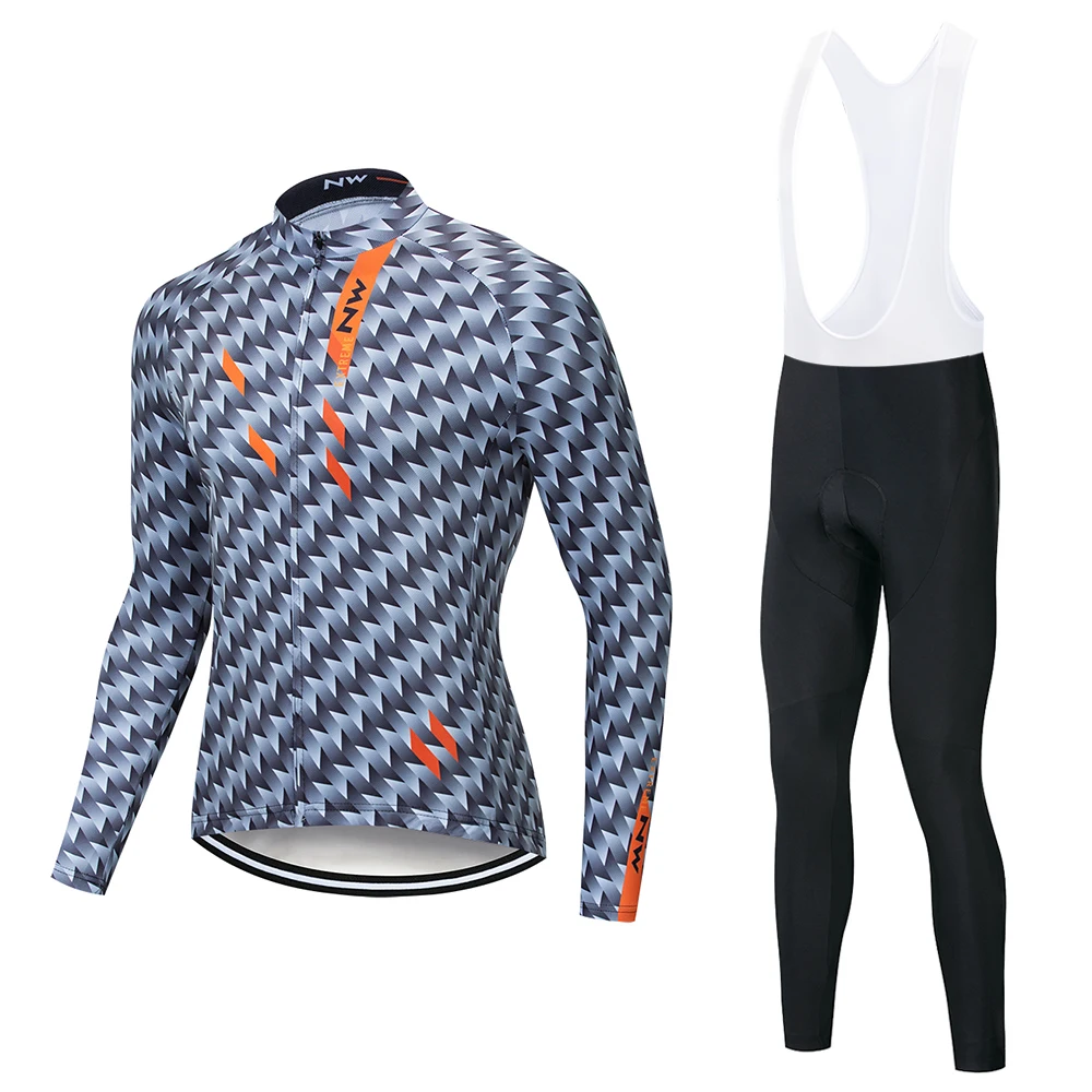 Cycling suit Pro NW осень длинный рукав Велоспорт Джерси набор комбинезон ropa ciclismo велоодежда MTB велосипед Джерси Униформа мужская одежда - Цвет: Cycling suit