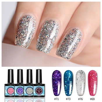 

80 Colors Nail Gel Varnish 8ml High Quality Nail Gel Polish Cheaper Price Plastic Bottle UV LED Gel Nail Polish No Wipe Top