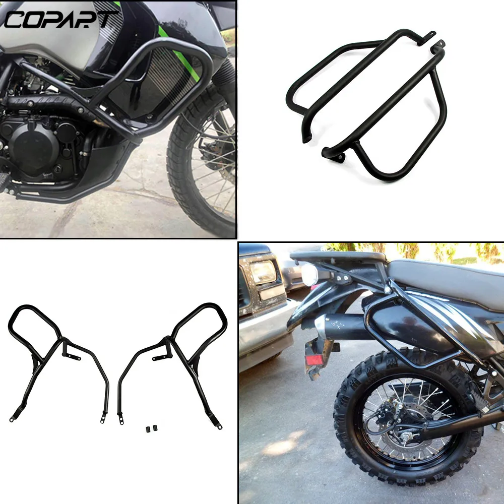 

For KAWASAKI KLR650 KLR 650 1987-2018 Motorcycle Engine Guard Bumper Stunt Cage Rear Side Crash Bar Frame Fairing Protector
