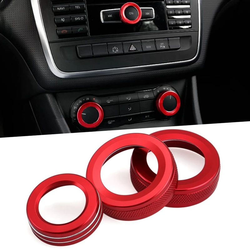 Car Styling Air Conditioning Volume Knob Decoration for Mercedes Benz A B E Class GLK GLA CIA GLE ML GL