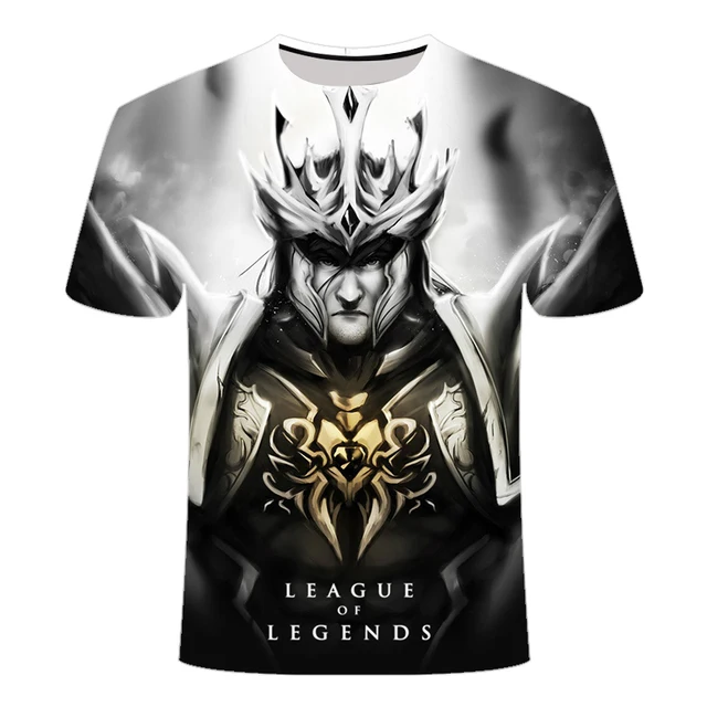 2020 New Dark style 3D League of legends T shirt Yasuo Jarvan IV Twisted Fate E-sports team clothing men's women's LOL t-shirt 5