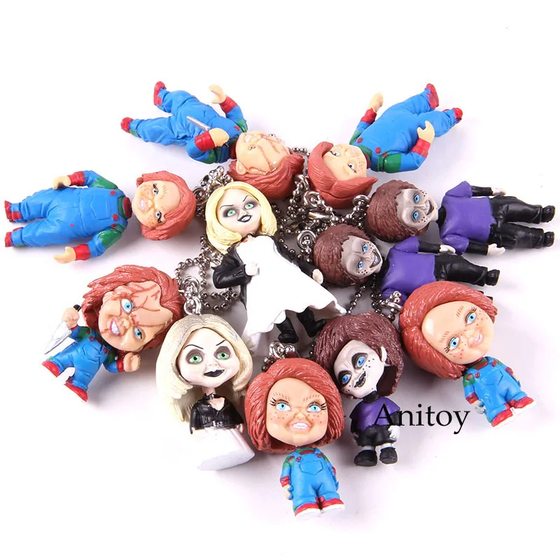 

Bride of Chucky Keychains Action Figure Horrible Movie PVC Collectible Model Toy Chucky 5-6pcs/set