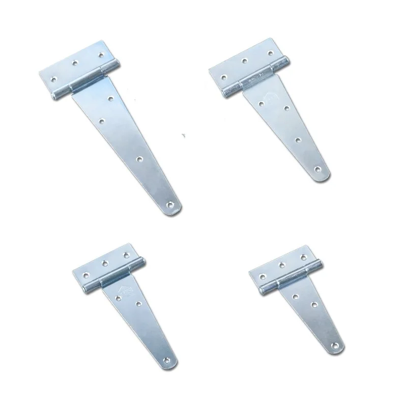 4Pcs 4" 5" 6" 8" Heavy Galvanized Steel Tee T Strap Butt Hinge For Wooden Crate Fence Shad Gate Barn
