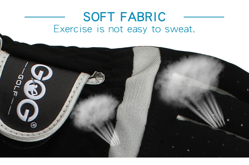 1 Pcs Mens Golf Glove Micro Soft Fiber Color Black Golf Gloves Men Left Right Hand Non-Slip Drop Ship Drop Ship