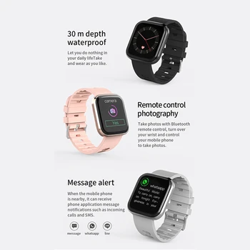 

Y77 Smart Watch Depth Waterproof Call Reminder Camera Control Heart Rate Monitor Fitness Tracker Sports Bracelet SmartWatch