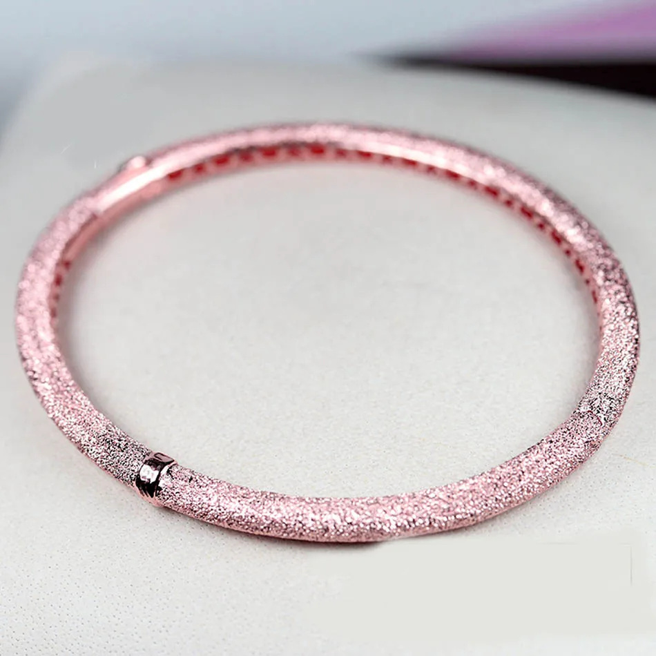 Новинка, 925 пробы, серебряный браслет, рифленые сердца, роза, матовый, блестящий браслет, браслет, подходит для женщин, бусина, шарм, сделай сам, европейская бижутерия