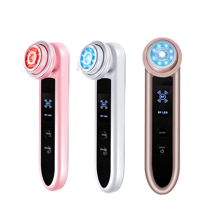  LED Phototherapy Device Face RF Radio Frequency Massager Acne Wrinkle Remover EMS Muscle Stimula V- - 4000529805321