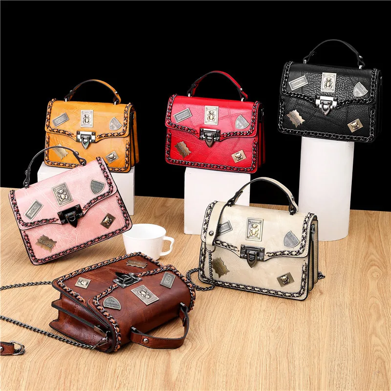 

Elegant Female Tote bag 2019 Fashion New High Quality PU Leather Women's Designer Handbag Lock Shoulder Messenger Bag Purses