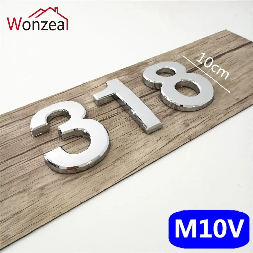 M10V亮银10cm塑料门牌=d混合318