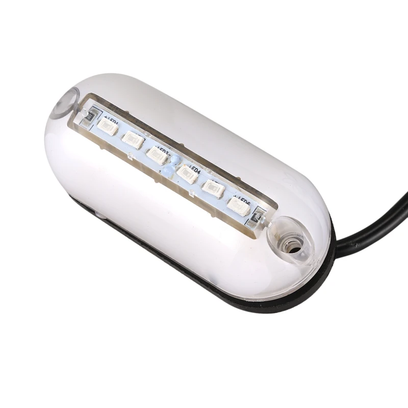 6 Led Underwater Fishing Light 12V Boat Night Light Water Landscape Lighting for Marine Boat