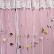 Стиль 4 м к зеркалу+ серебро пятиконечная звезда латте искусство рождественские украшения, подвески день рождения латте искусство висячие украшения