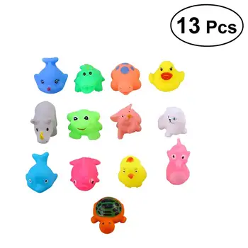 

13pcs Baby Kids Bath Time Fun Sea Animals Bathtub Toys Floating Soft Bath Toys