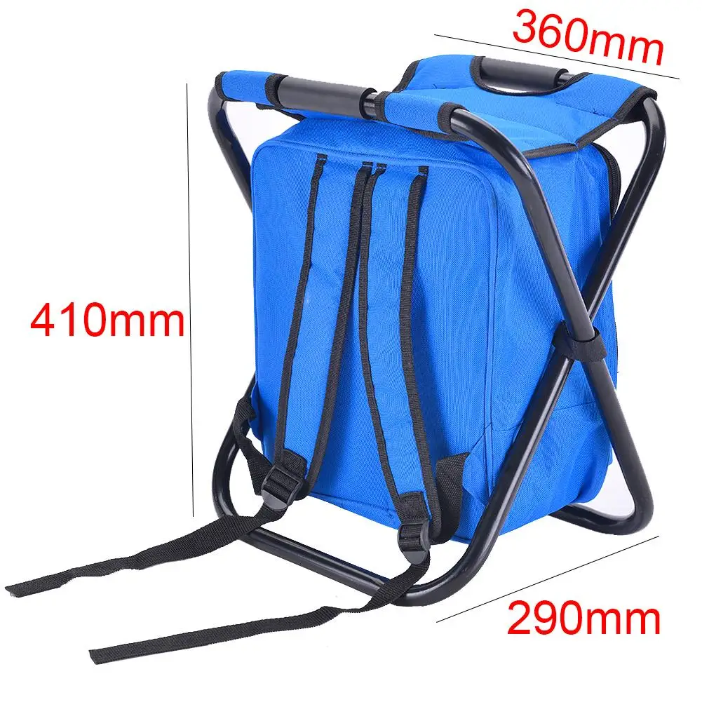 Folding Camping Chair Fishing Tackle Bag With Seat Heavy Duty Backpack  Chair Rucksack Seat Bag Fishing Stool For Outdoor Fishing Beach Camping  Hiking
