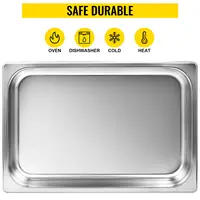 SucceBuyBuffet Chafing Dishes 8.5L-20L Gastronorm Pans Steam Table Pans Tray Stainless Steel Food Container for Party BBQ Baking - Image 3