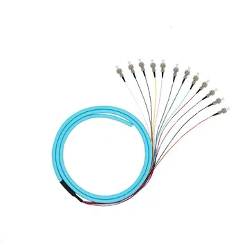 

FC OM3 12core Fanout Fiber Optic Pigtail Multimode 12Colored 1.5M Optical Fiber Pigtail,12core FC/UPC Bunchy Pigtail