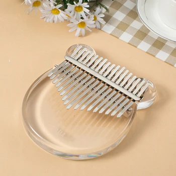 

Transparent Crystal Bear 17-Tone Finger Piano Beginner Entry Portable Musical Instrument Thumb Piano