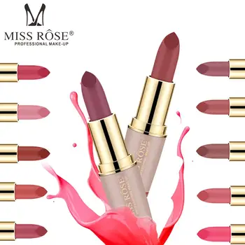 

16 Color Fashion Sexy Matte Lipstick Waterproof Make Up Nude Pigment Long Lasting Lip Stick Easy To Wear Lipstick Lips Makeup