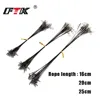 FTK 20pcs 16/20/25cm Stainless Steel Wire Leader Fishing Leash With Swivel 50LB Anti-bite Line Leadcore Leash For Pike Fishing ► Photo 1/6