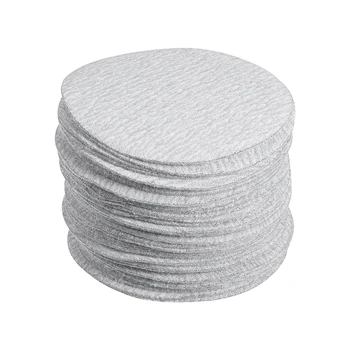 

uxcell 50 Pcs 3-Inch Aluminum Oxide White Dry Hook and Loop Sanding Discs Flocking Sandpaper 180 Grit