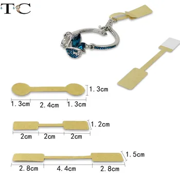 

Wholesale Karft Paper Self-Sticker Label Jewelry Price Tag Rectangle Round Jewellry Store Tool Ring Bracelet Tags 100pcs/Lot