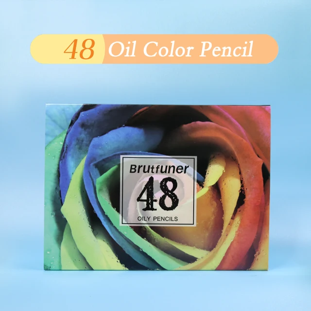 Brutfuner 12/48/120/160/260 Professional Oil Colored Pencils Wood Watercolor Pencils Drawing Pencil Set For School Art Supplies 48 Oil Colors