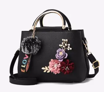 

Totes 2019 Luxury Leather Handbags Flower Designer Famous Casual Crossbody Messenger Shoulder Bags