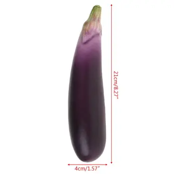 

Lifelike Artificial Eggplants Simulation Fake Vegetable Photo Props Home Kitchen Decoration Kids Teaching Toy H4GD
