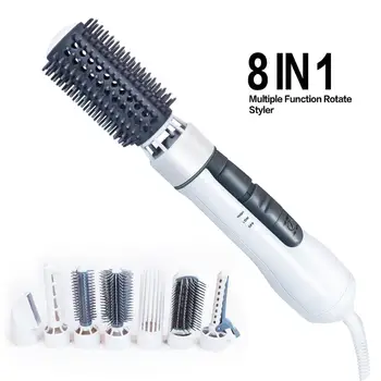 

8 in 1 Set Multi-function Hair Dryer Hot Air Comb Professional Hair Curling Straightening Hair Salon Styling Tools Household