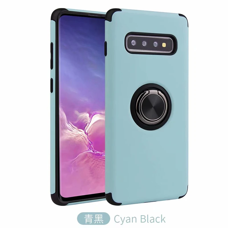 Роскошный чехол для телефона для samsung A10 A20 A30 A40 A50 A70 A750 A7 A10E A20E M10 M20 M30 S8 S9 S10 плюс J4 J6plus Примечание 10 плюс - Цвет: Cyan black