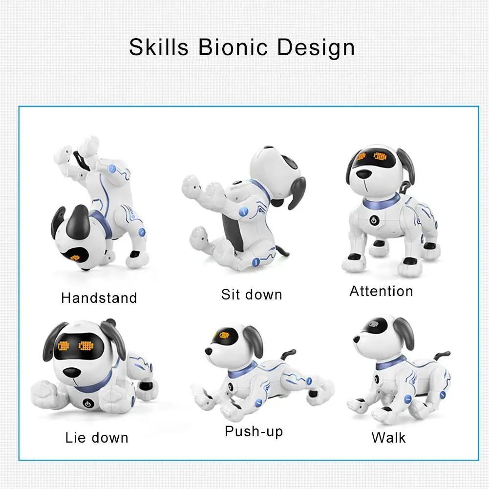 Индукционная Игрушка Собака управление собака умный робот электронный для домашнего животного программа Танцы Прогулки Роботизированная Игрушка животное жеста следующий