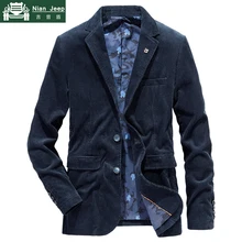 Брендовый качественный пиджак в деловом стиле Мужская весенне-осенняя Вельветовая повседневная куртка х/Б Мужской приталенный костюм мужской размер M-4XL мужской костюм