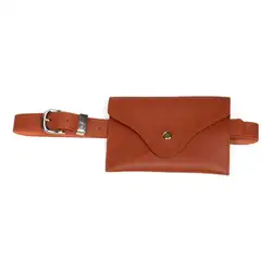 Женская поясная сумка, поясная сумка из искусственной кожи со съемным поясом, поясная сумка для девушек, коричневая сумка