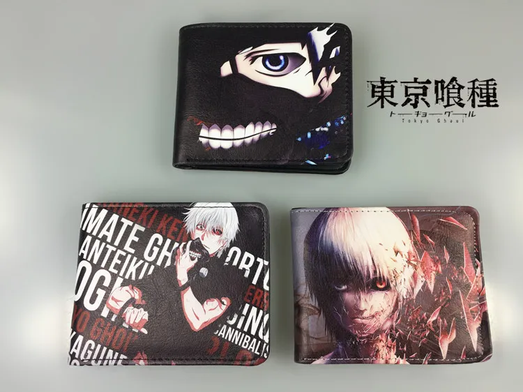 Tokyo ghoul Fashion Anime PU Wallet Soft Money Bag Zipper Wallets Coin Casual Purses Card Unisex Gifts