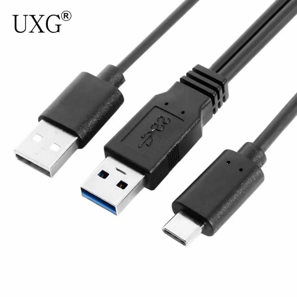 USB-кабель с двумя портами USB 3 0 и 2 для ноутбука жесткого диска | Компьютеры офис