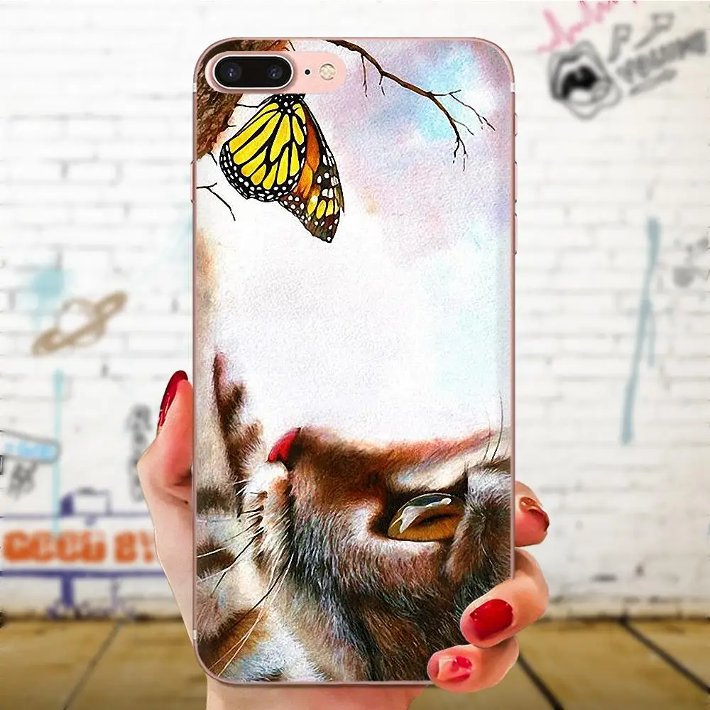 Бабочка Стенд на нос кота для Galaxy Alpha Note 10 Pro A10 A20 A20E A30 A40 A50 A60 A70 A80 A90 M10 M20 M30 M40 - Цвет: as picture