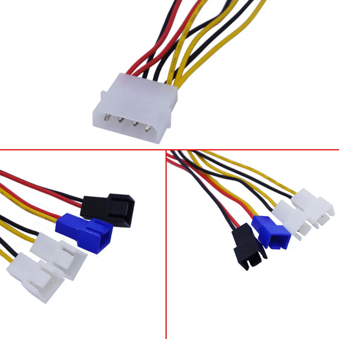 2 шт./лот компьютер охлаждающий вентилятор кабель питания s 4Pin Molex на 3Pin вентилятор кабель питания в комплект поставки входит адаптер 12 В(2 шт.)/5 v* 2 для процессор ПК корпус вентилятора