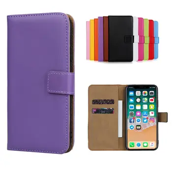 

For iPhone 11 Pro Max Premium Genuine Leather Wallet Case with Magnetic Closure Phone case For iPhone 11 iPhone 11 Pro - Purple