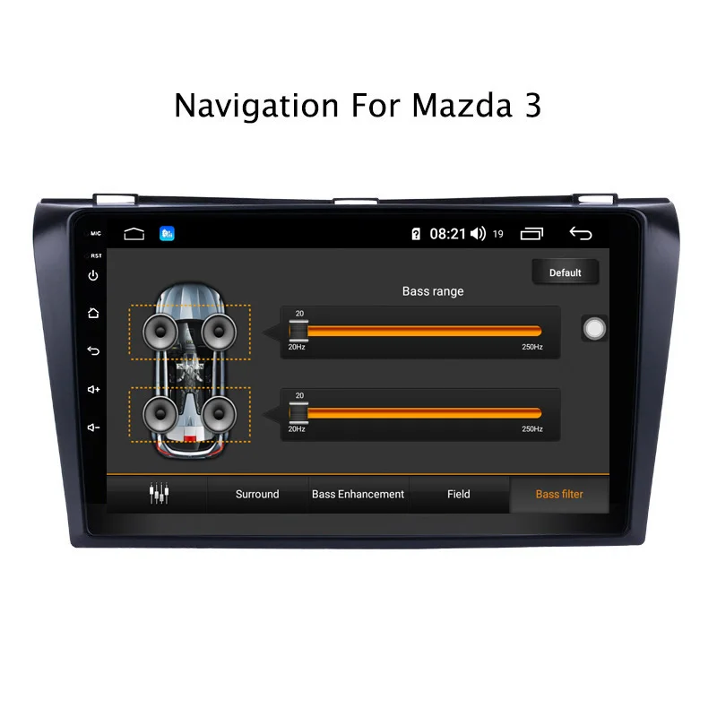 Ectwodvd 9 дюймов Andriod 8,1 автомобильный DVD gps для Mazda 3 2006 2007- 4G Оперативная память 64G Встроенная память CarPlay DSP 4 аппарат не привязан к оператору сотовой связи с WI-FI