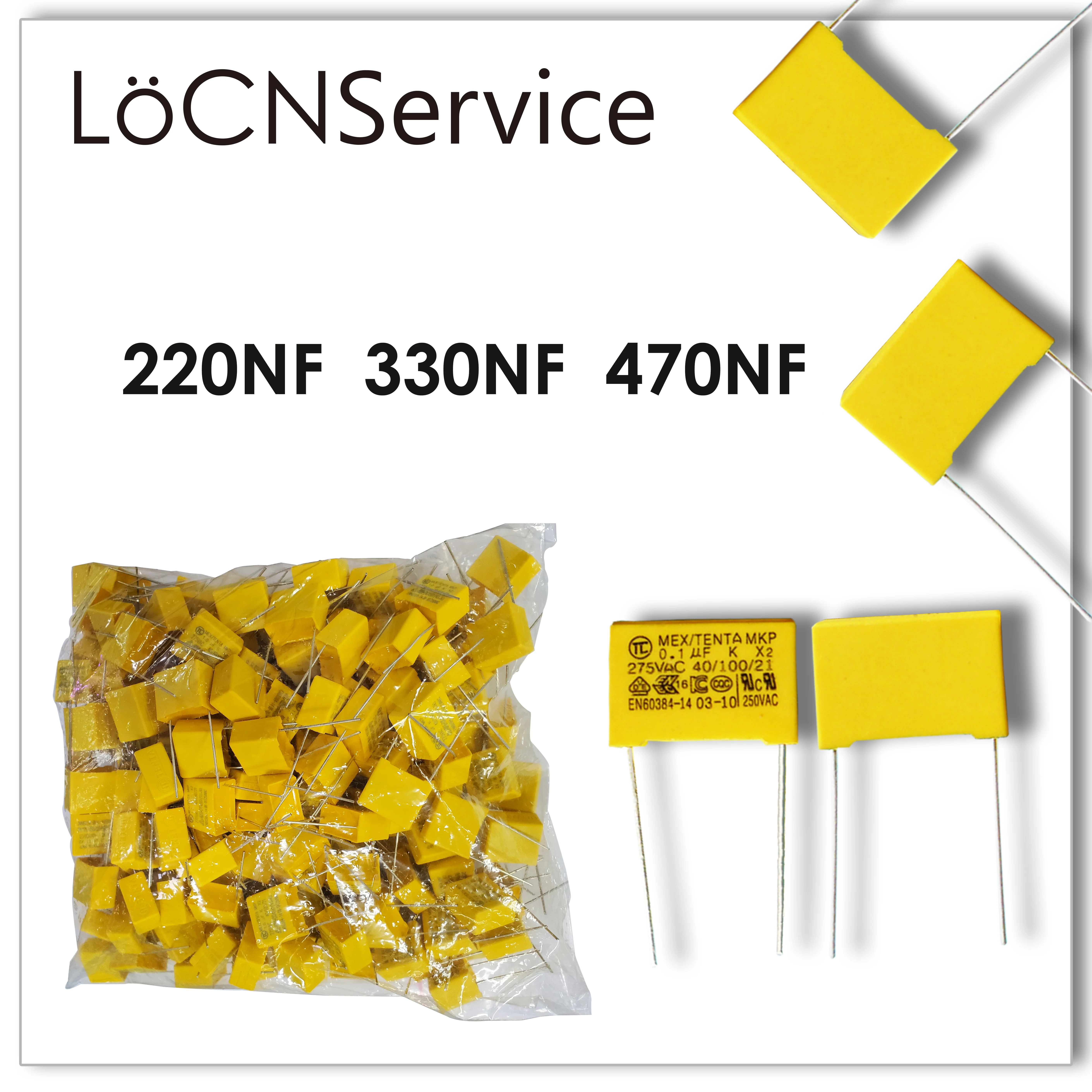 Конденсатор безопасности LoCNService 500 НФ 1000 нФ 0 22 224 шт. 33 X2 334 В переменного тока шаг 10