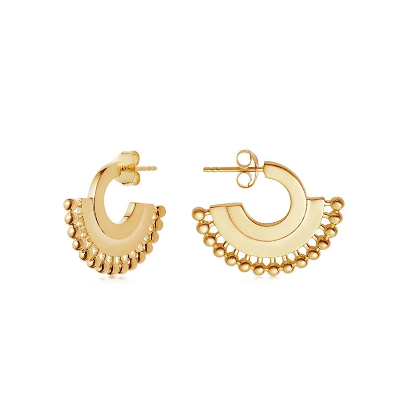 Женские серьги-гвоздики из латуни с золотом 18 карат | Украшения и аксессуары